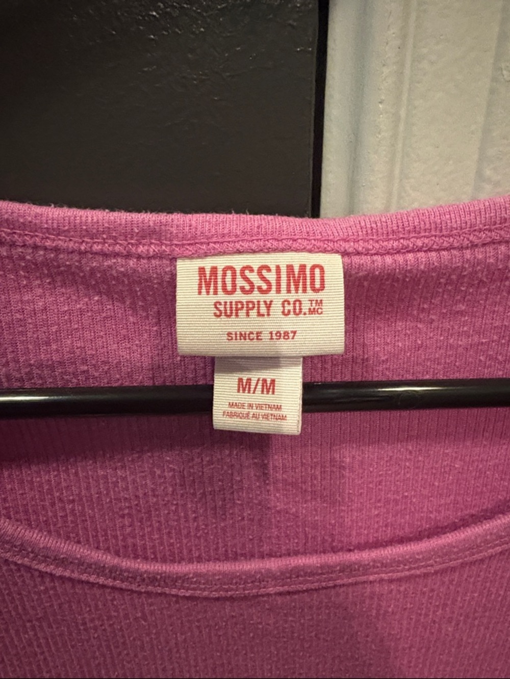 Mossimo Supply Co. Bright Pink Long-Sleeve Ribbed Tee for Kids - Picture 2 of 5